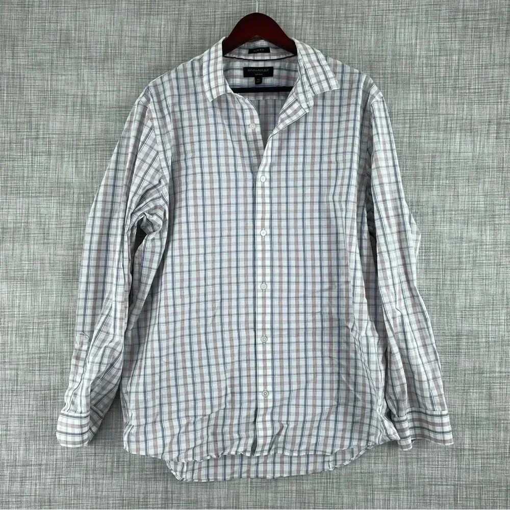 Banana Republic slim fit Shirt Button Down Long Sleeve Mens Size XL 3474